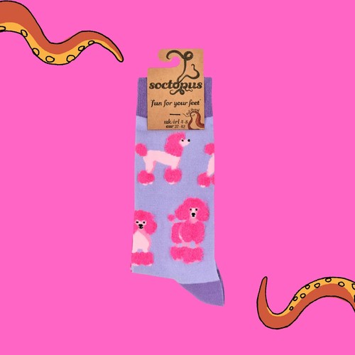 Socktopus fluffy poodle socks - fluffy,