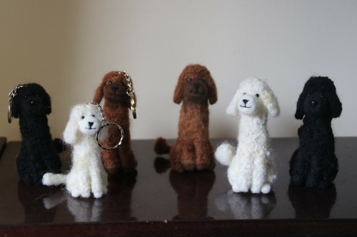 Needle felted poodles 3 - needle, (3