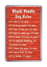 Black Poodle Dog Rules, Funny