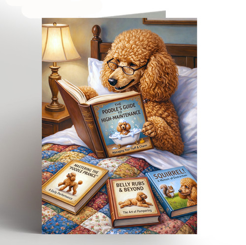 Funny poodle card dog grooming - funny,