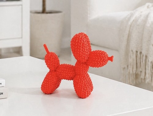 Printed balloon poodle dog - 3d,