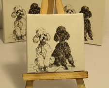 Vintage Poodles Decoupage