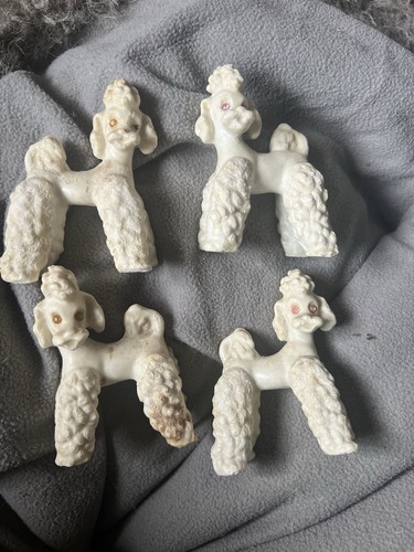 Vintage poodle figurines - poodle,