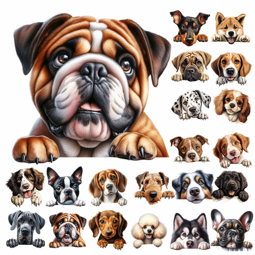 Puppy dog vinyl art sticker - art,
