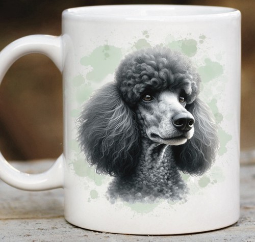 Standard poodle dog mug pet - standard,