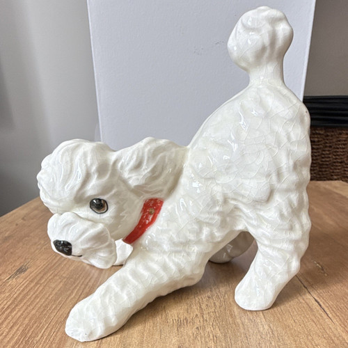 Poodle ceramic pottery - poodle,