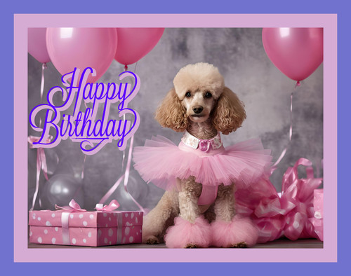 Tutu poodle happy birthday - happy,