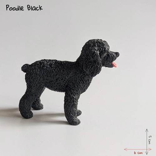 Papo black poodle figure - poodle,