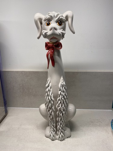 Long neck poodle dog - long-neck,